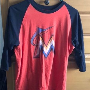 Miami Marlins 3/4 Baseball Tee - ‘47